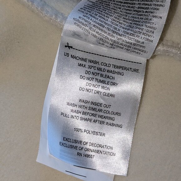 SMOG by New Yorker Men's Cream Fur Soft Fleece Zip Up Vest X-Large - Picture 8 of 10